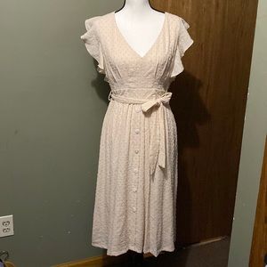 V Neck Midi Dress size S